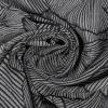 Vorhangstoff Dekostoff Jacquard Ravello Ginkgo Blätter schwarz ecru 135cm Breite