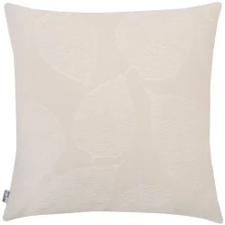 Vorhangstoff Dekostoff Jacquard Leave blickdickt Blätter hell-beige 150cm Breite