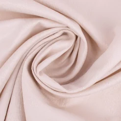 Vorhangstoff Dekostoff Jacquard Leave blickdickt Blätter hell-beige 150cm Breite
