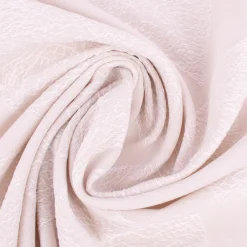 Vorhangstoff Dekostoff Jacquard Leave blickdickt Blätter hell-beige 150cm Breite