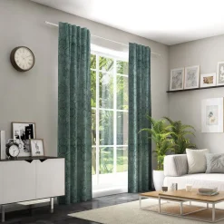 Vorhangstoff Dekostoff Jacquard Novo Hexagon petrol schwarz 154cm Breite