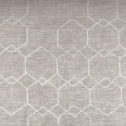 Vorhangstoff Dekostoff Jacquard Novo Hexagon grau 154cm Breite