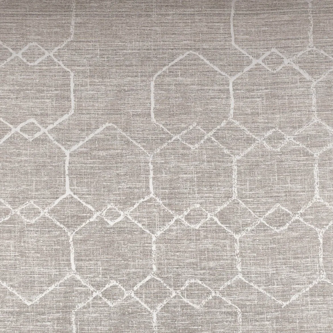 Vorhangstoff Dekostoff Jacquard Novo Hexagon grau 154cm Breite