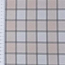 Vorhangstoff Dekostoff Lochner Landhaus Karo beige grau 1,60m Breite