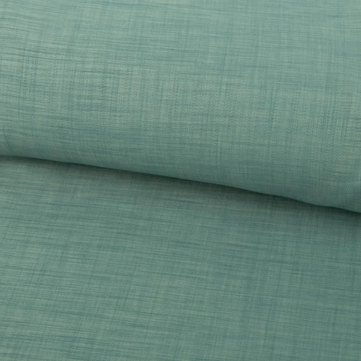 Vorhangstoff Dekostoff Menari Strukturoptik meliert Mintblau 152cm Breite