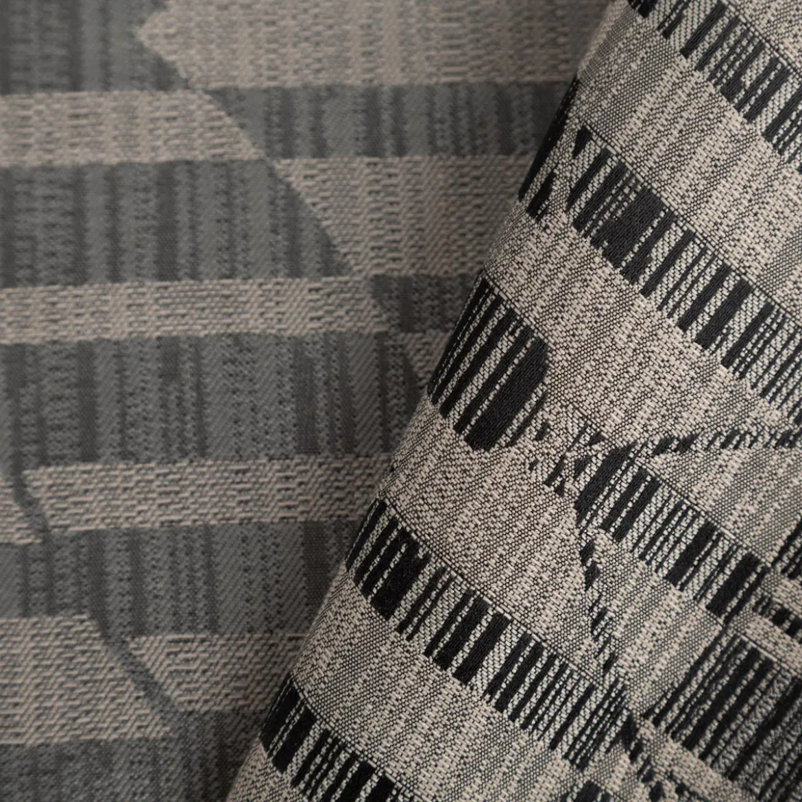 Vorhangstoff Jacquard Stoff Linux Grautöne 154cm Breite