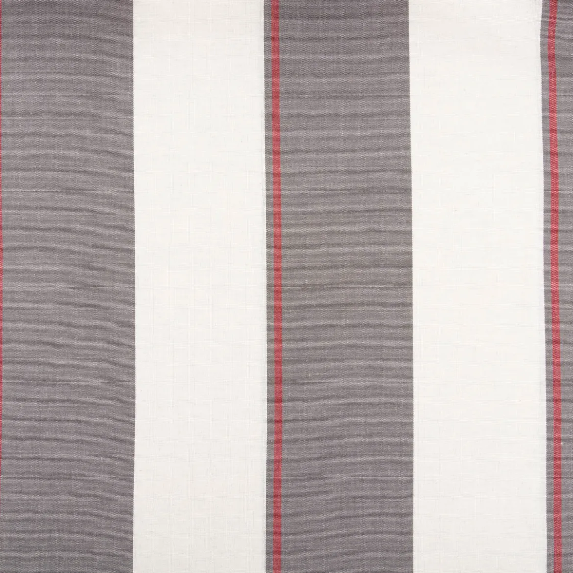 Vorhangstoff Jacquard Stoff Dekostoff Streifen grau ecru rot 165cm Stoffbreite