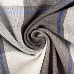 Vorhangstoff Jacquard Stoff Dekostoff Streifen grau ecru blau 165cm Stoffbreite