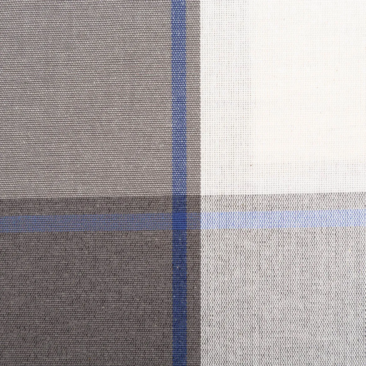 Vorhangstoff Jacquard Stoff Dekostoff Streifen grau ecru blau 165cm Stoffbreite
