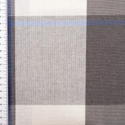 Vorhangstoff Jacquard Stoff Dekostoff Streifen grau ecru blau 165cm Stoffbreite