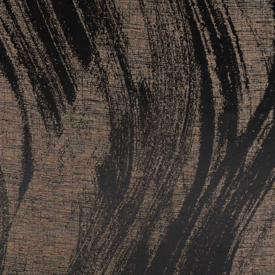 Vorhangstoff Jacquard Tindra Schwarz Gold 154cm Breite
