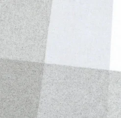 Vorhangstoff Wolloptik Landhauskaro weiß beige 140cm Breite