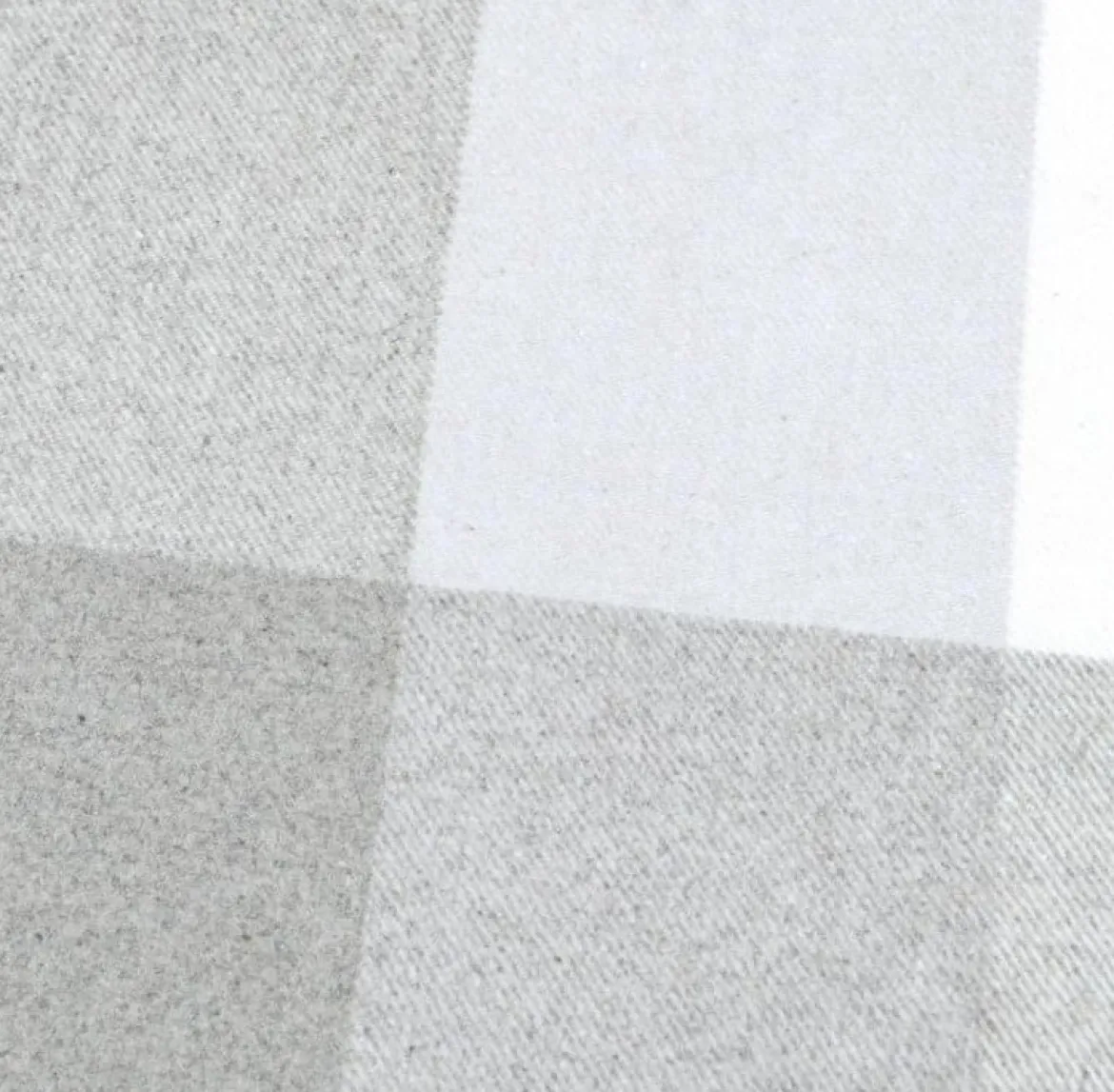 Vorhangstoff Wolloptik Landhauskaro weiß beige 140cm Breite