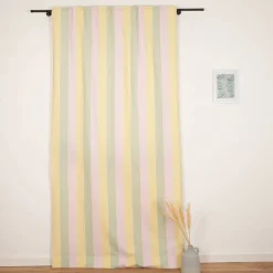 Vorhang Streifen flieder pistazie vanille mit Smok-Schlaufenband 245x130cm (HxB) oder Wunschmaß von SCHÖNER LEBEN.