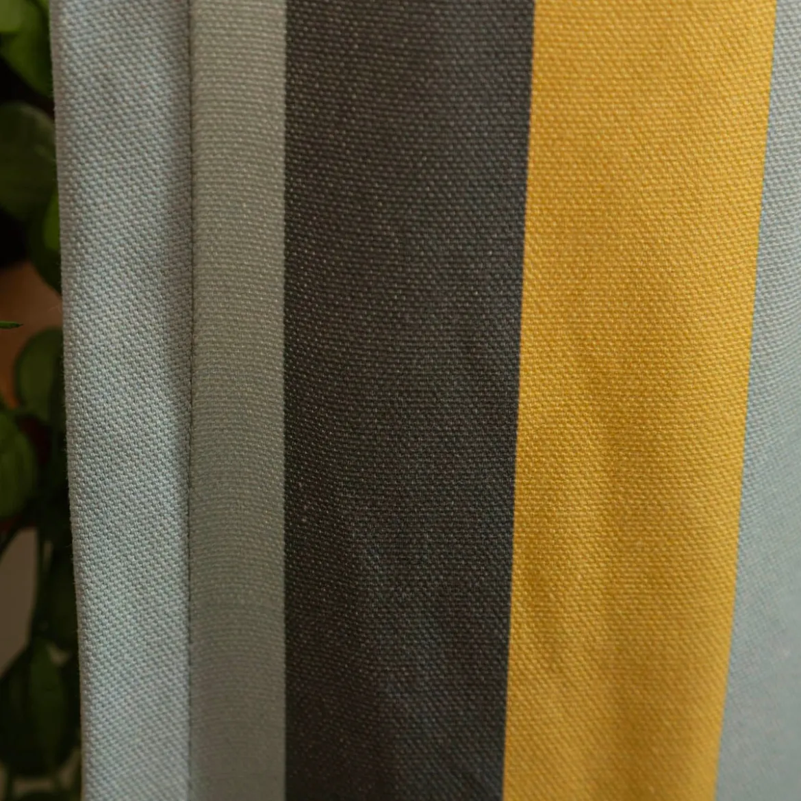 Vorhang Streifen Grün Grau und Blau mit Smok-Schlaufenband 245x130cm (HxB) oder Wunschmaß von SCHÖNER LEBEN.
