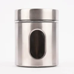 Vorratsdose Glas Metall silberfarbig verschiedene Größen