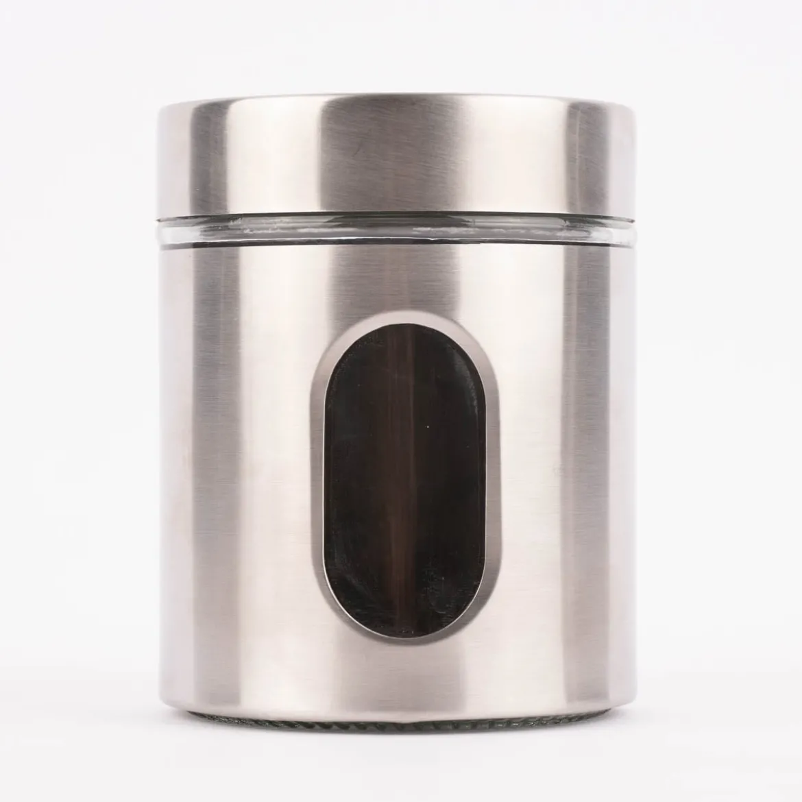 Vorratsdose Glas Metall silberfarbig verschiedene Größen