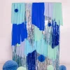 Wabenball Papier blau 10x10cm