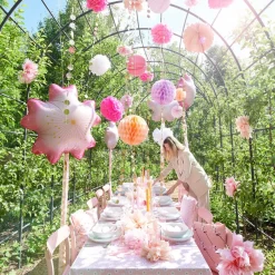 Wabenpapier Bälle Sommer in Gelb, Peach und Rosa von Rico Design im 3er Set