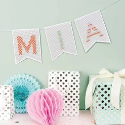 Wabenpapierblumen Pastell Mint Lila Grau von Rico Design im 3er Set