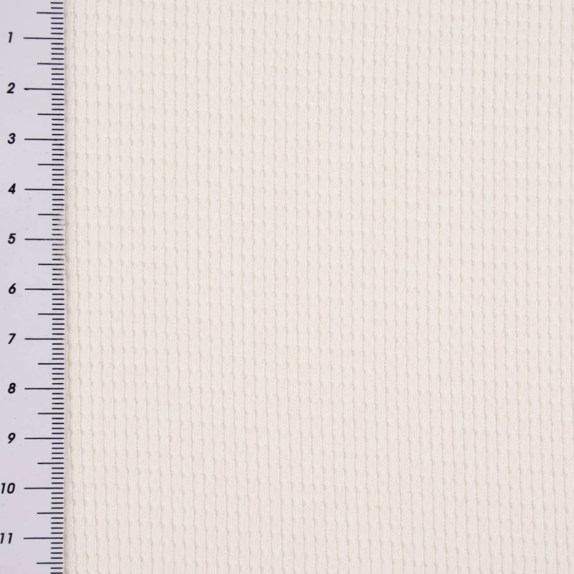 Waffeljersey Waffelstrick einfarbig creme 1,40m Breite
