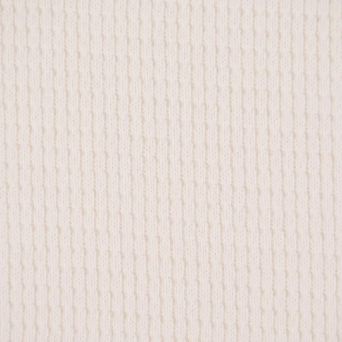 Waffeljersey Waffelstrick einfarbig creme 1,40m Breite