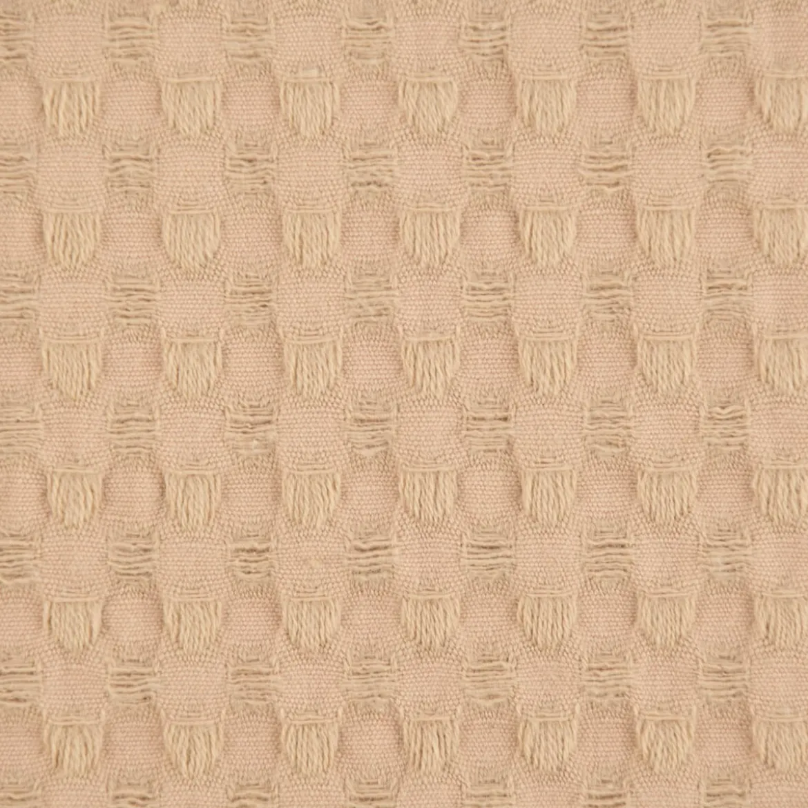 Waffelpique soft Waffelstoff Baumwolle uni sand 1,35m Breite