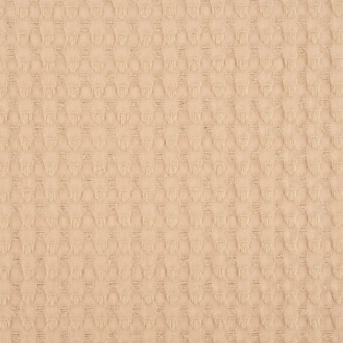 Waffelpique soft Waffelstoff Baumwolle uni sand 1,35m Breite