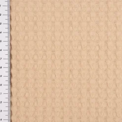 Waffelpique soft Waffelstoff Baumwolle uni sand 1,35m Breite
