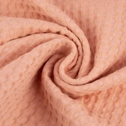 Waffelpique soft Waffelstoff Baumwolle uni hellrosa 1,35m Breite