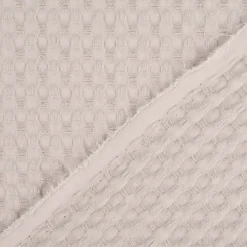 Waffelpique soft Waffelstoff Baumwolle uni hellgrau 1,35m Breite