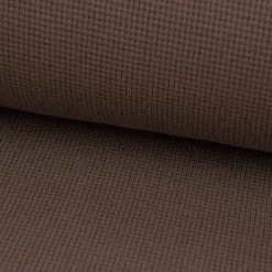 Waffelstrick Doubleface einfarbig taupe 1,4m Breite