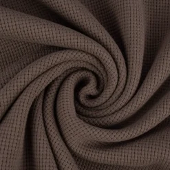 Waffelstrick Doubleface einfarbig taupe 1,4m Breite