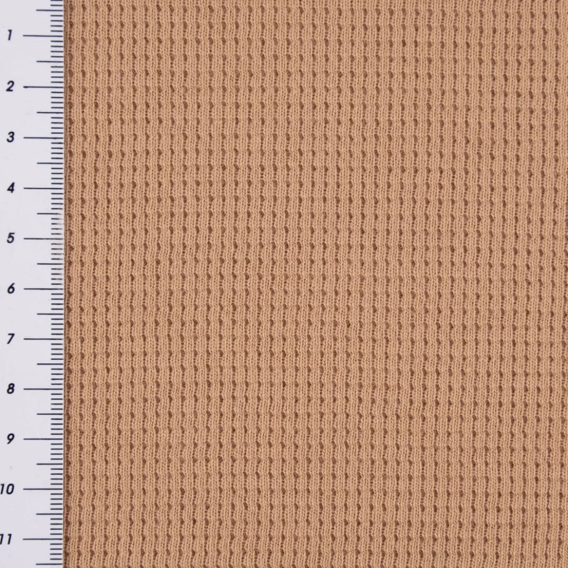 Waffelstrick Doubleface einfarbig sand 1,4m Breite