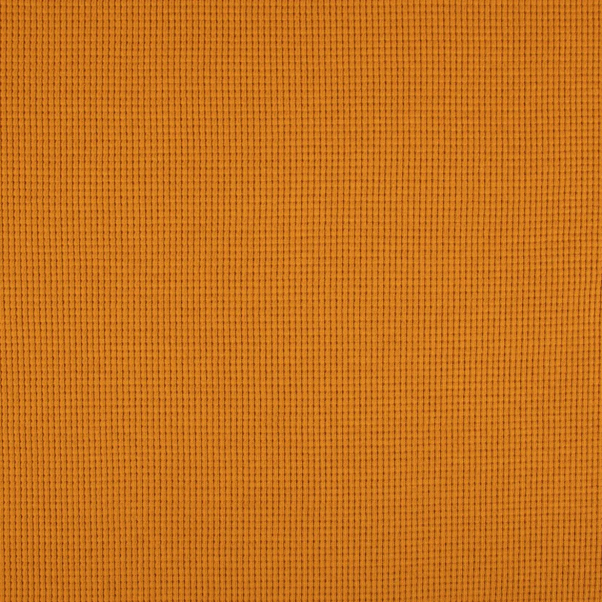 Waffelstrick Doubleface einfarbig ocker 1,4m Breite