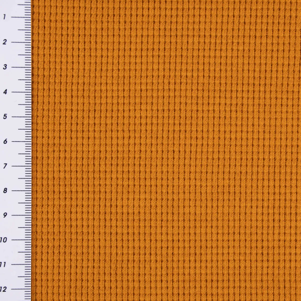 Waffelstrick Doubleface einfarbig ocker 1,4m Breite