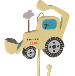 Wandhaken Bagger von Sass & Belle fürs Kinderzimmer