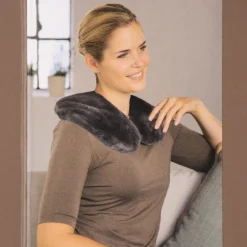 Warmies Nacken Wärmekissen Premium Neck Warmer dunkelgrau 100% Hirse-Lavendelfüllung