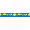 Webband Baufahrzeuge Bagger Betonmischer Kipplaster blau Meterware Breite: 1,60cm