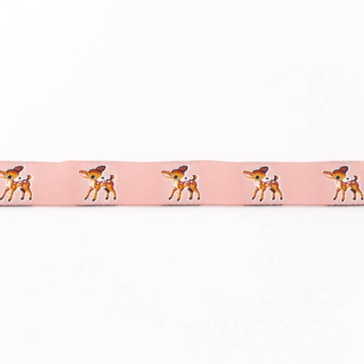 Webband Little Deers Rehkitz rosa Meterware Breite: 1,60cm