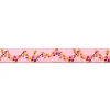 Webband Mini Blumen rosa bunt Meterware Breite: 1,5cm