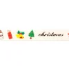Webband Weihnachten Christmas Geschenk Schneemann natur bunt Meterware Breite: 1,5cm