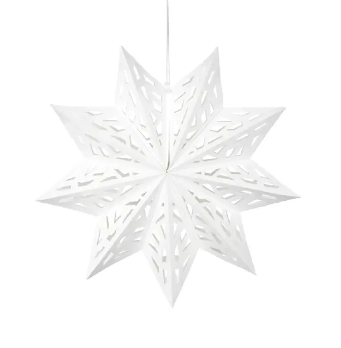 Weihnachtsstern aus Papier 50cm Weiß – Hängedeko für Weihnachten