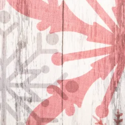 Weihnachtsstoff Baumwolle Halbpanama Hirsche & Schneeflocken grau rot 1,40m Breite