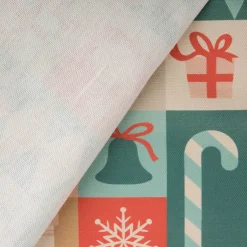 Weihnachtsstoff Baumwollstoff Digitaldruck HoHoHo! bunt 1,40m Breite