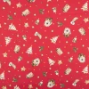Weihnachtsstoff Baumwollstoff Popeline Allover Weihnachtsmotive rot 1,45m Breite