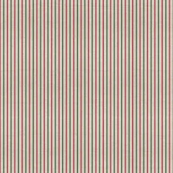 Weihnachtsstoff Dekostoff Halbpanama Leinenlook Little Xmas Stripe Streifen natur rot grün 1,40m Breite