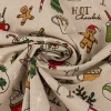 Weihnachtstischdecke Leinenlook Christmas Doodle Weihnachtsmotive natur bunt verschiedene Größen von SCHÖNER LEBEN.