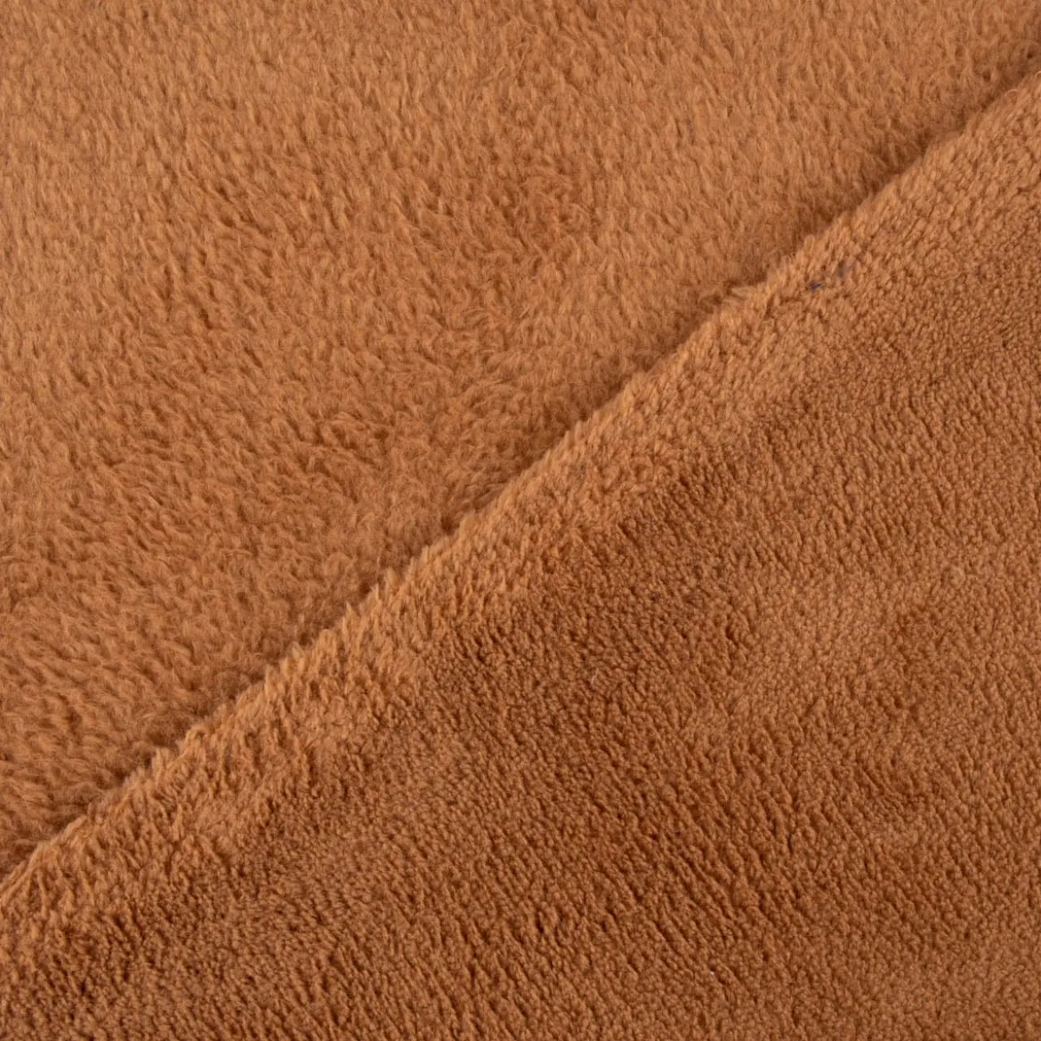 Wellness Fleece Doubleface einfarbig camel 1,45m Breite