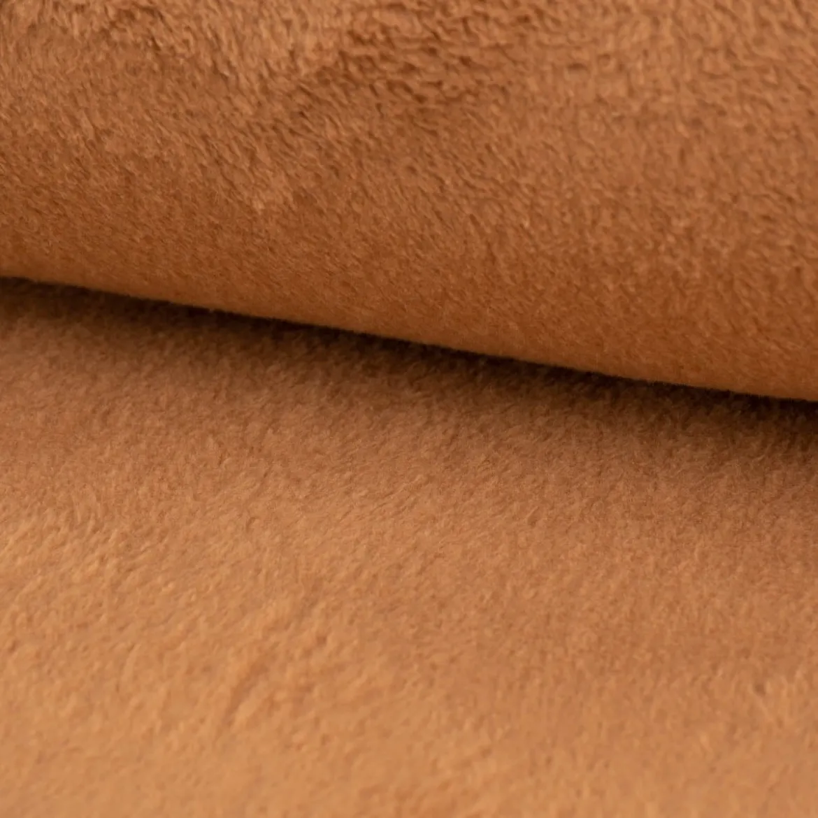 Wellness Fleece Doubleface einfarbig camel 1,45m Breite